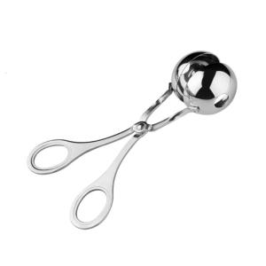 Comfortable Grip Meatball Mold Rusts Resistant 304 Stainless Steel Round Rice Ball Shaper Spoon Metal Ball Maker
