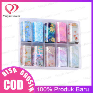 1 Kotak Langit Berbintang Set Foil Kuku Hologram Seni Kuku Stiker Transfer Dekorasi DIY