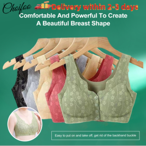 ChoiFoo Choifoo เสื้อชั้นในสตรีวัยกลางคนและสูงอายุเสื้อชั้นในกระเป๋าพร้อมสายสะพายไหล่เปิดด้านหน้า Bra Ukuran Besar บราดันทรงชุดชั้นในของแม่นุ่มแนะสวมสบายบราเป็นมิตรกับผิว