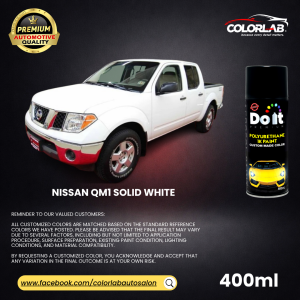 CUSTOM MADE SPRAY PAINT - NISSAN QMI SOLID WHITE