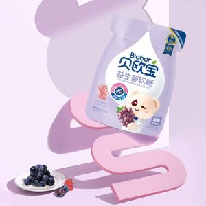 现货MY 贝欧宝-益生菌软糖-恋恋蜜桃味/美美葡萄味 52克 益生元膳食纤维 健康零食 BIOBOR-Probiotics Gummy-Peach Flavor/Grape Flavor 52G