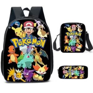 Pikachu Elf Pokémon Pokemon Elf School Bag Backpack Shoulder Bag Student Childrens Gifts Backpack Schoolbag Boys and Girls