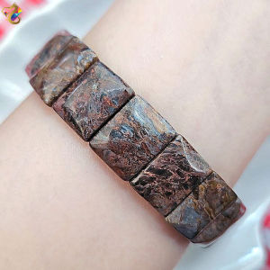 Collection Grade Rare Old Mine Red Pietersite Shou Pai Bracelet