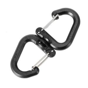 S Shape Spring Clip Hook Key Holder Keychain Carabiner Rotatable Carabiner Keychain Clip Multifunctional Carabiner Clip