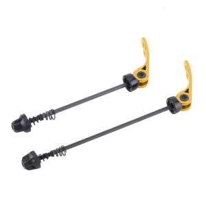 2 Pcs Front Rear Bike Axles Wheel Hub Skewers Lightweight Bicycles Quick Release Lever for Mountain Road Folding Bike