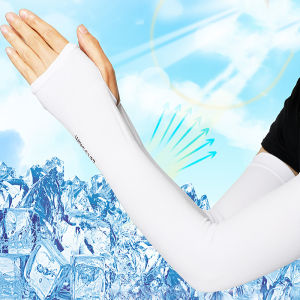 [Sirola] UV Solar Arm Sleeves Woman Men Cycling Fingerless Gloves Cool Muff Summer Ice Silk Elastic Arm Cover Driving Anti-Sunburn Sleeve