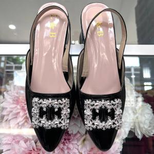 L&B sandal wanita hak 3cm PIN KOTAK sandal casual formal nyaman dipakai dengan elegan