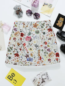 COD 3D Cut Floral Midi Skirt Summer Womens High-Waist INS Trendy Pure Desire Hip-hugging Skirt Anti-exposure Short Skirt 93982026 New Arrival