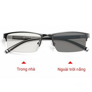 Kính đổi màu nam nữ thời trang kiểu dáng nửa viền cước đổi màu khi ra nắng