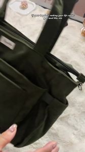 Corduroy Tote Bag for Women 17 Pockets Laptop Work Tote Purse Large 15.6” Computer Bag w/ 40oz Cup Holder & Strap Zipper Tea