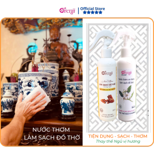Nước lau đồ thờ bàn thờ xịt thơm khử mùi phòng thờ hương quế Orenji - Orenji Mart  Tăng vượng khí - hút tài lộc