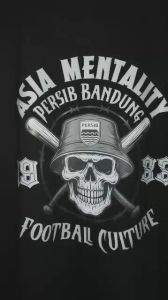 Asian level club mentality Persib Bandung men adults cotton combed 24s T-shirt supporter Bola bogaoh Persib cool casual outfit .C