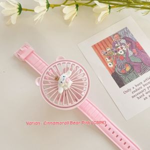 USB MINI FAN KIPAS ANGIN MINI PORTABEL MODEL JAM TANGAN CINNAMOROLL KUROMI MELODY POMPOMPURIN LOTSO HELLO KITTY  SKM