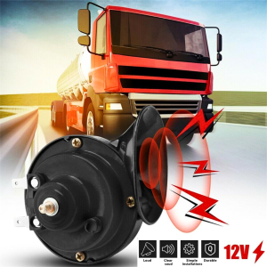 BERGARANSI KKMOON Klakson mobil 12 volt suara kencang besar Keong Loud Air Horn 150dB - DL34G