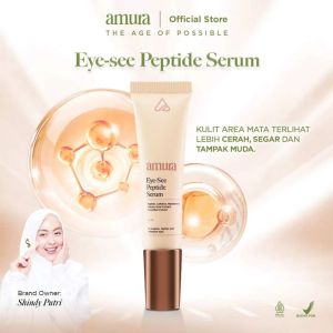 Amura Eye-See Peptide Serum dengan Cooling Tech Untuk Area Mata Lebih Cerah & Segar (10ml) Serum Penghilang Kantung Mata Mengurangi Tampilan Mata Sembab Eye Serum Pencerah Kulit Mata Serum Mata Anti Aging Anti Keriput Eye Serum Mata Panda