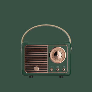 Retro Portable Wireless Bluetooth Speaker Vintage Classical Subwoofer Speakers FM Radio Mini Music Player