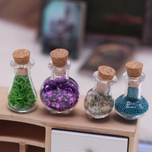 YAFEN 1Set 1:12 Dollhouse Miniature Simulation Magic Potion Ore Bottle Furniture Home Model Decor Toy Doll House Accessories