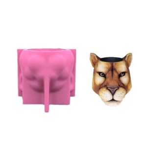 Flower Pot Silicone Molds Animal Lion Flowerpot Epoxy Resin Casting Mould Holder Resin Mold DIY Storage Box Mould