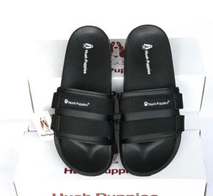 SANDAL MURAH SLIDS HUSPPS FULL BLCK TERBARU PAILON/SENDAL CASUAL PRIA