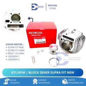 KTL/KFM BLOCK SEHER KOMPLIT + PISTON KIT SUPRA FIT NEW OLD / REVO LAMA / LEGENDA / BLOK / CYLINDER