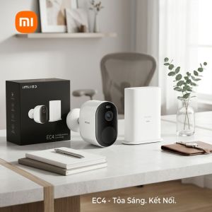 Bộ Camera Xiaomi IMILAB EC4 độ nét 2.5K (bản Q.Tế) pin 5200mAh kèm Hub Gate way