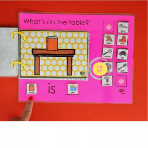 Bộ học liệu Montessori "Whats on the table"? bóc dán cho bé làm quen giới từ