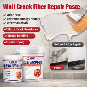 Fiber Reinforced Wall Crack Repair Paste Quick Dry Durable Easy Apply Crack Filler Home Office Wall Repair Solution