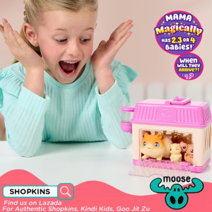 Little Live Pets Mama Surprise S4 Interactive Stuffed Toy Mini Mama Hamster with Sounds and Movements with 4 Babies and Accessories Light & Sounds Playset Gift for Kids ages 5 years and above