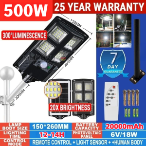 【BUY 1 TAKE 1】Solar Street Light 3000W Solar Light Outdoor Waterproof IP67 2000W 1000W Solar Lamp 2835LED Garden Light Automatically Night Light Flood Light Intelligent Sense With Remote Christmas Lights