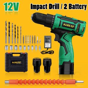 KEELAT KID001 1/2 Brushless Impact Wrench Cordless With Screwdriver Impact Drill Function Universal Battery