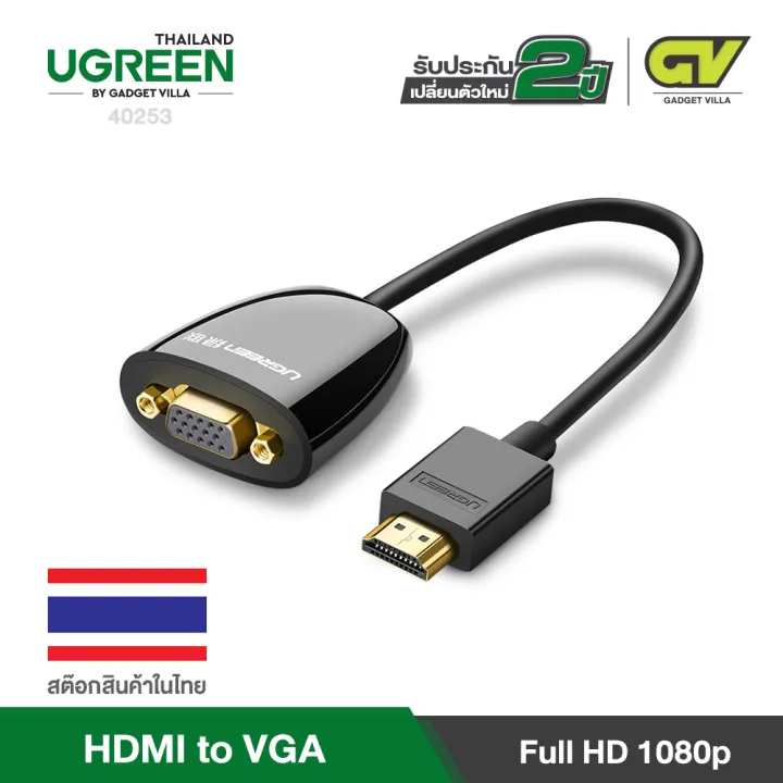 มาทำความรู้จัก machine... UGREEN สายHDMI to VGA Full HD 1080p ที่ 60 Hz ตัวแปลงสัญญาณ HDMI ...