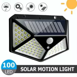 Ready Stock+Free+100LED IP65 Waterproof LED Solar Motion Sensor Light Human Body Induction Lamp Outdoor Lighting Garden Yard