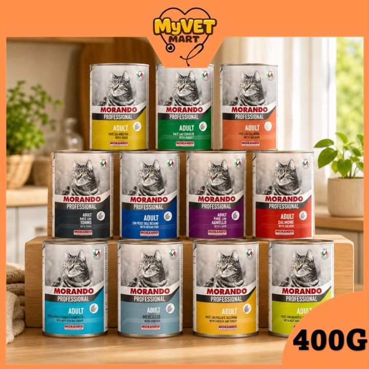 Morando Cat Can Food Chunks 405G & Pate 400G Makanan Kucing Basah Salmon Tuna Chicken MyVetMart