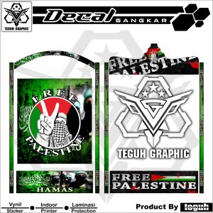 Stiker Sangkar Kotak Motif Palestina