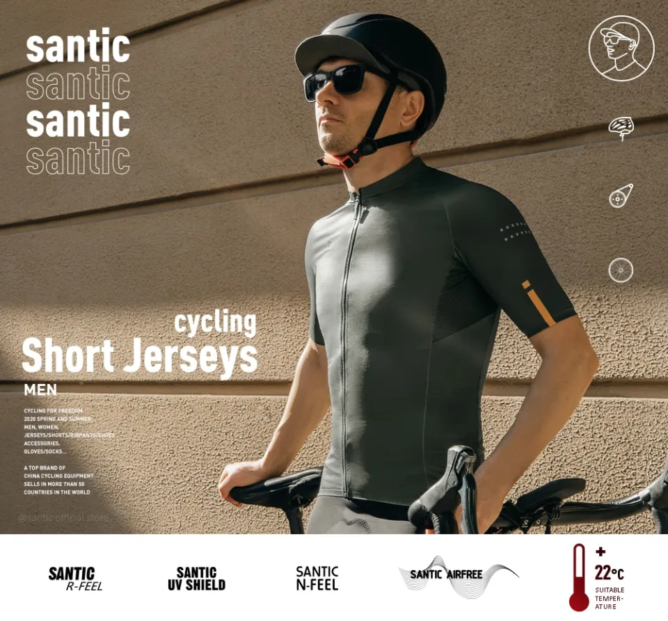 Santic Original Men Cycling Jersey Powerband Short Sleeve Jerseys