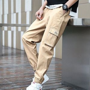 2022 New  Fashion Cargo Pants for Men Casual Oversize Joggers Pants for Men Pockets Korean Style