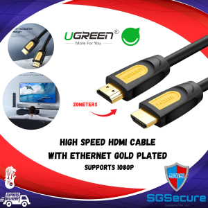 UGREEN High-Speed HDMI Cable with Ethernet: Gold-Plated for 1080P Support (20Meters)