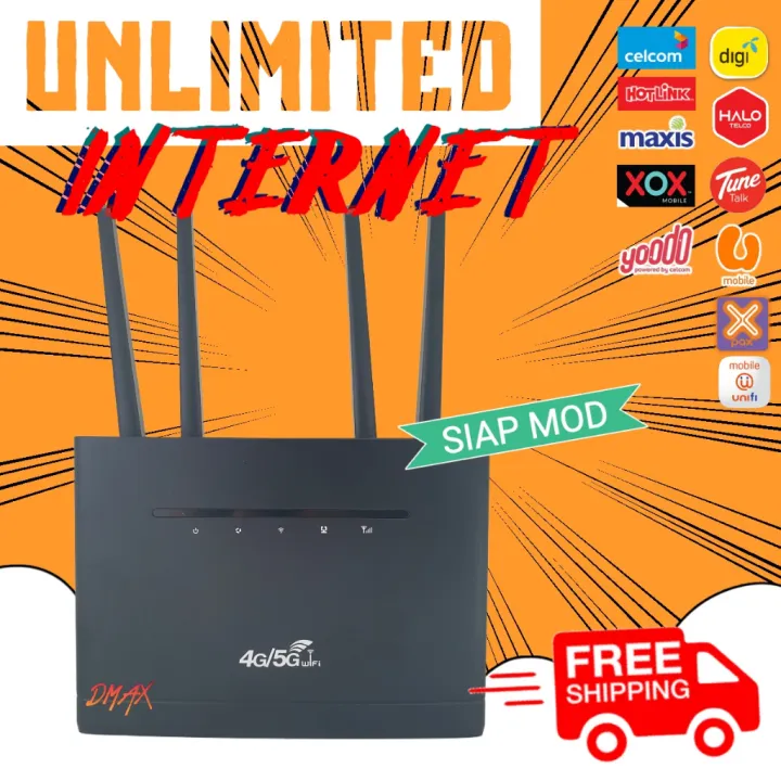 ⚘ Malaysia Ready Stock Modem Router Modified Unlimited Data V12 4G LTE Router MOD Wifi Bypass Hotspot C300 RS860 A80♪