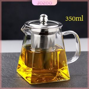 Jozoo 950ml Heat Resistant Glass Teapot with Stainless Steel Filter For Home Office Tea Set