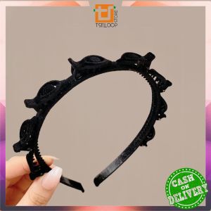 OFM-C1452 Bando 2in1 Jepit Beludru Aksesoris Fashion Rambut Wanita Korea / Bando Wanita Dewasa