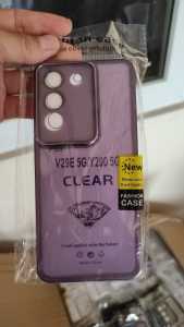 Casing Vivo V29E Silikon Square Plate Clear Transparan Bening Kilap Soft Case Handphone