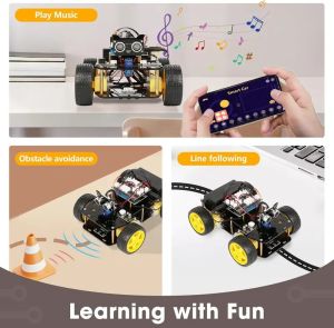 ACEBOTT Robotics Kit for Kids Smart Robot Car Kit Compatible with Arduino & Scratch STEM Toys Coding Robot Kit with App Control