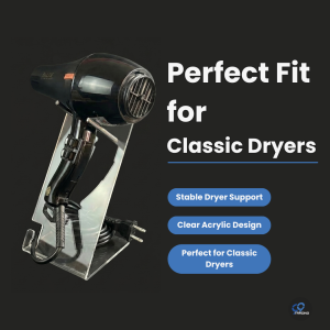 [Ready Stock !!] Acrylic Hair Dryer Display Stand 2 – Clear Holder for Old Model Dryer