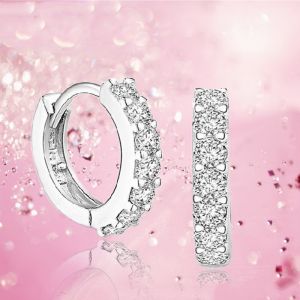 Bông tai nữ khuyên tròn đính hạt bản nhỏ mẫu HT154