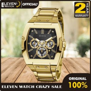 [Promo] Jam Tangan Pria Guess GW0456G1 Phoenix Gold Tone Case Gold Tone Stainless Steel Strap Original Garansi 2 Tahun [✔COD][100% Authentic]