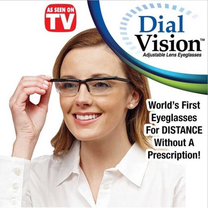 AS SEEN ON TV! Dial Vision Adjustable Lens Eyeglasses Glasses For