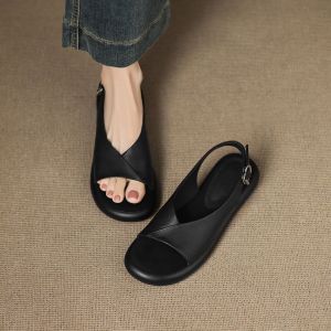[Free Shipping] WomenS One-Strap Sandals 2026 Summer New Style Versatile Casual Comfortable And Stylish Roman Flat Sandals