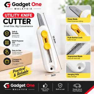 [Ship in 12 Hours] 1PC Mini Utility Knife Cutter Multi-Purpose Retractable Box Opener Paper Cardboard Tape Cutting Tool
