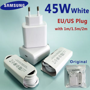 Bộ Samsung sạc Type C 45w chính hãng màu trắng 25w sạc siêu nhanh Cargador Galaxy S26 S25 Ultra S24 S23 S22 Plus Tab S11 M36 A562026