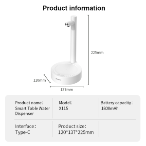 MeeGoo Desktop Water Dispenser Portable Smart Electric Water Pump USB Automatic Water Extractor